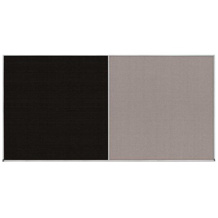 United Visual Products Enclosed Corkboard, 1 Door, 18"x24", 4" Fra UV3414-BLACK-KEYLIME